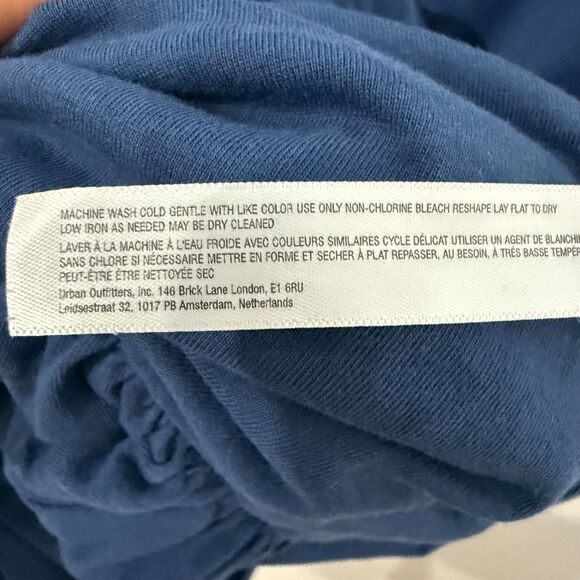 Free People FP Beach Ruched Side Bubble Hem Maxi Dress - Blue XL - Picture 6 of 6